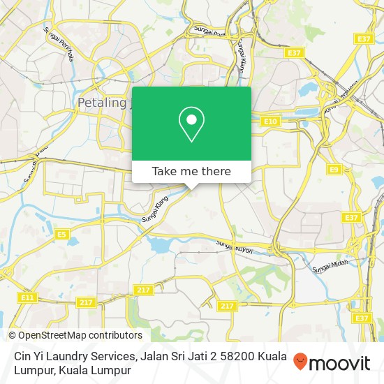 Cin Yi Laundry Services, Jalan Sri Jati 2 58200 Kuala Lumpur map