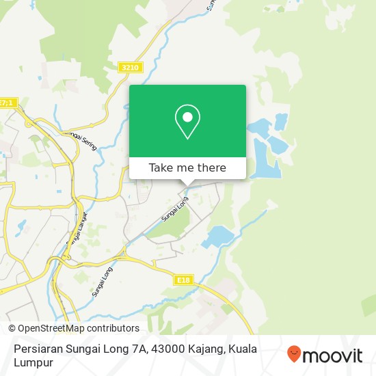 Peta Persiaran Sungai Long 7A, 43000 Kajang