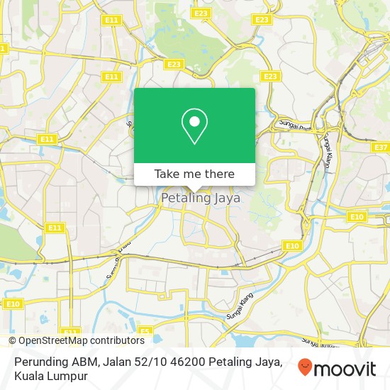 Perunding ABM, Jalan 52 / 10 46200 Petaling Jaya map