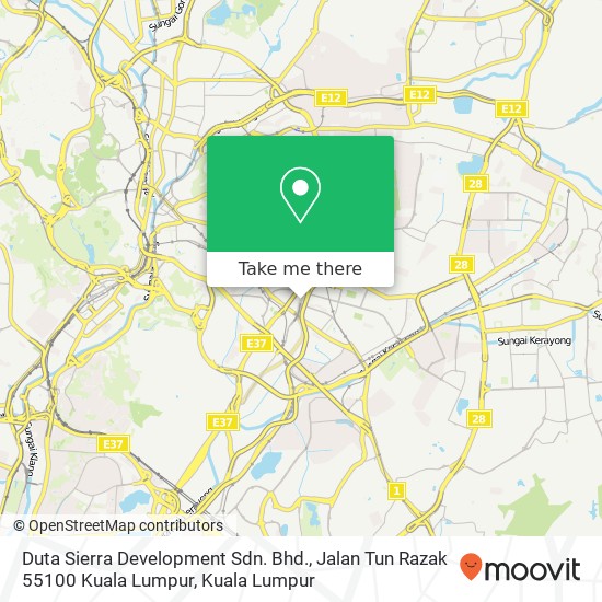 Peta Duta Sierra Development Sdn. Bhd., Jalan Tun Razak 55100 Kuala Lumpur