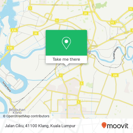 Peta Jalan Ciku, 41100 Klang