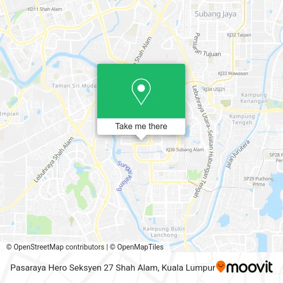 Pasaraya Hero Seksyen 27 Shah Alam map