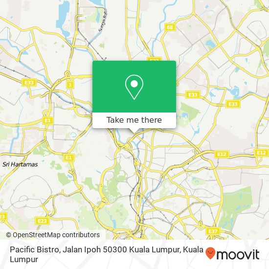 Pacific Bistro, Jalan Ipoh 50300 Kuala Lumpur map