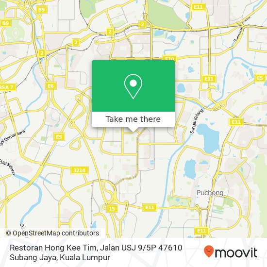 Restoran Hong Kee Tim, Jalan USJ 9 / 5P 47610 Subang Jaya map