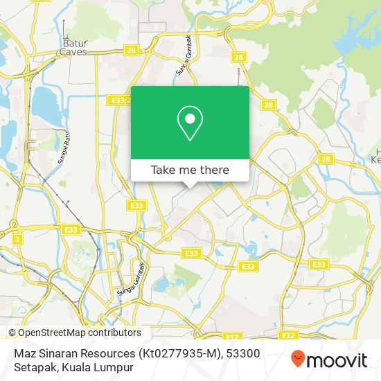 Maz Sinaran Resources (Kt0277935-M), 53300 Setapak map