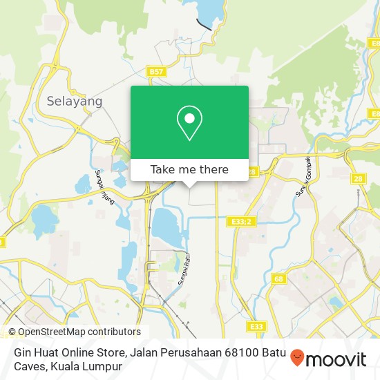 Gin Huat Online Store, Jalan Perusahaan 68100 Batu Caves map