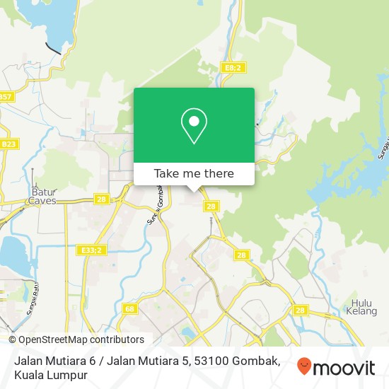 Peta Jalan Mutiara 6 / Jalan Mutiara 5, 53100 Gombak