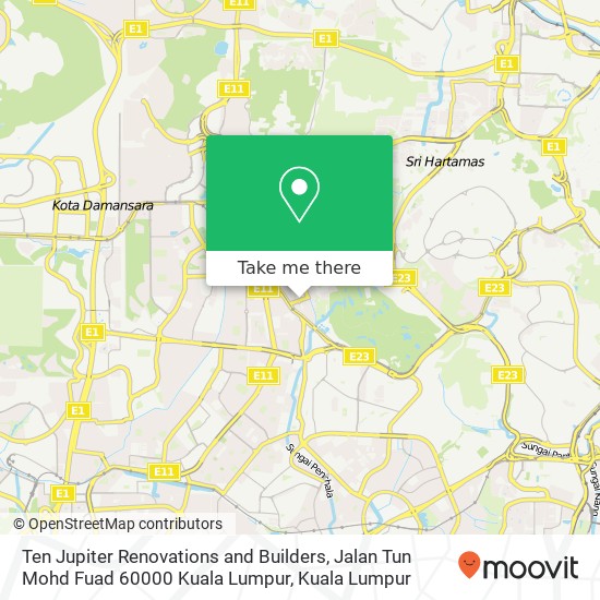 Peta Ten Jupiter Renovations and Builders, Jalan Tun Mohd Fuad 60000 Kuala Lumpur