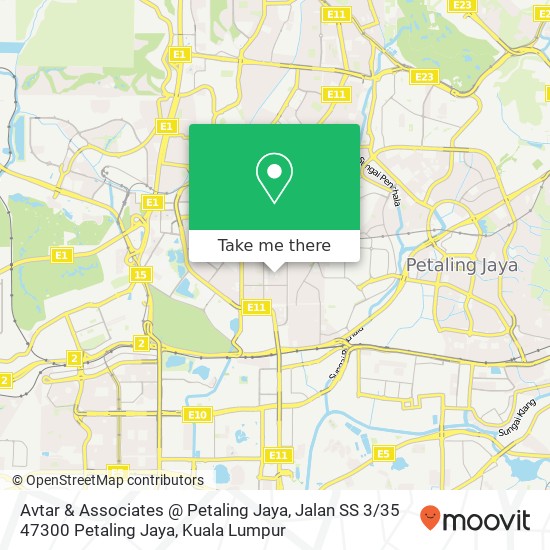 Peta Avtar & Associates @ Petaling Jaya, Jalan SS 3 / 35 47300 Petaling Jaya