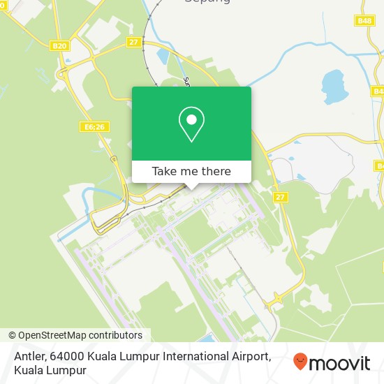 Peta Antler, 64000 Kuala Lumpur International Airport