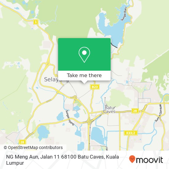 Peta NG Meng Aun, Jalan 11 68100 Batu Caves