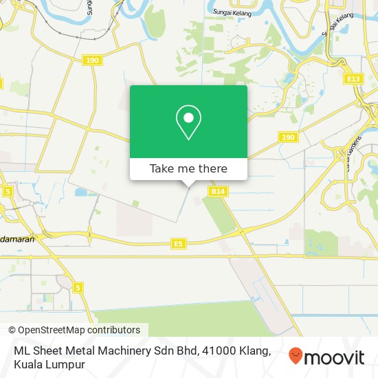 Peta ML Sheet Metal Machinery Sdn Bhd, 41000 Klang