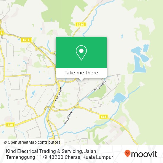 Peta Kind Electrical Trading & Servicing, Jalan Temenggung 11 / 9 43200 Cheras