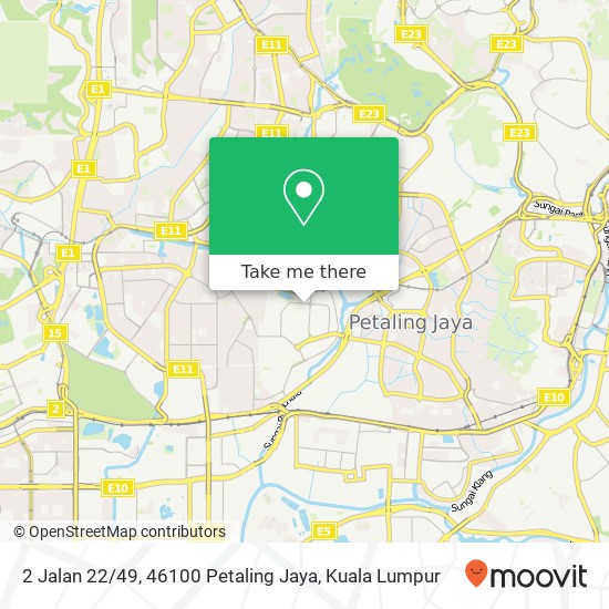 Peta 2 Jalan 22 / 49, 46100 Petaling Jaya