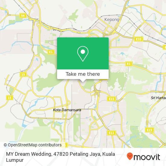 Peta MY Dream Wedding, 47820 Petaling Jaya