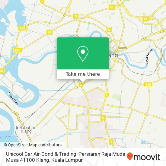 Unicool Car Air-Cond & Trading, Persiaran Raja Muda Musa 41100 Klang map