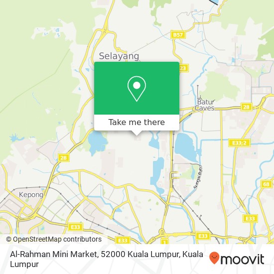 Al-Rahman Mini Market, 52000 Kuala Lumpur map