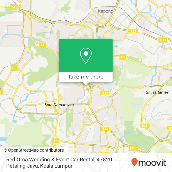 Peta Red Orca Wedding & Event Car Rental, 47820 Petaling Jaya