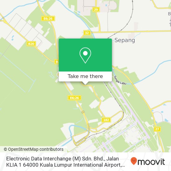 Electronic Data Interchange (M) Sdn. Bhd., Jalan KLIA 1 64000 Kuala Lumpur International Airport map