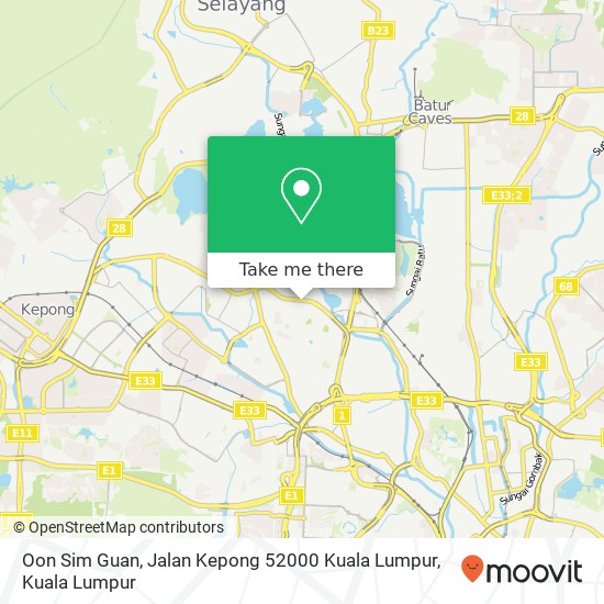 Oon Sim Guan, Jalan Kepong 52000 Kuala Lumpur map