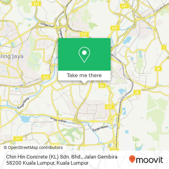 Chin Hin Concrete (KL) Sdn. Bhd., Jalan Gembira 58200 Kuala Lumpur map