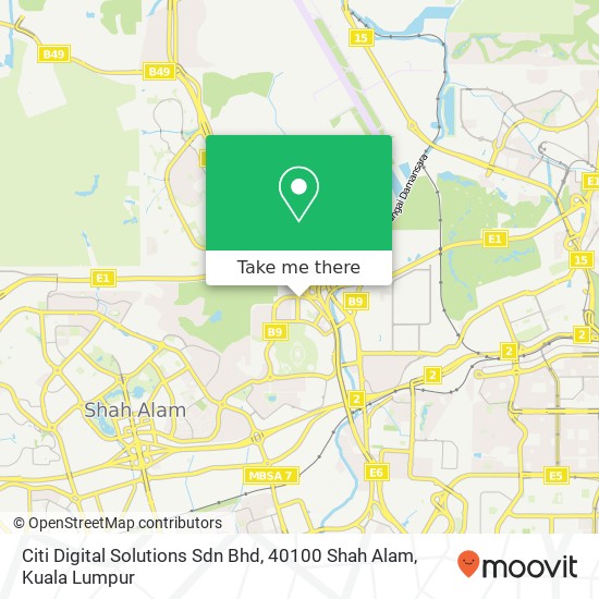 Peta Citi Digital Solutions Sdn Bhd, 40100 Shah Alam