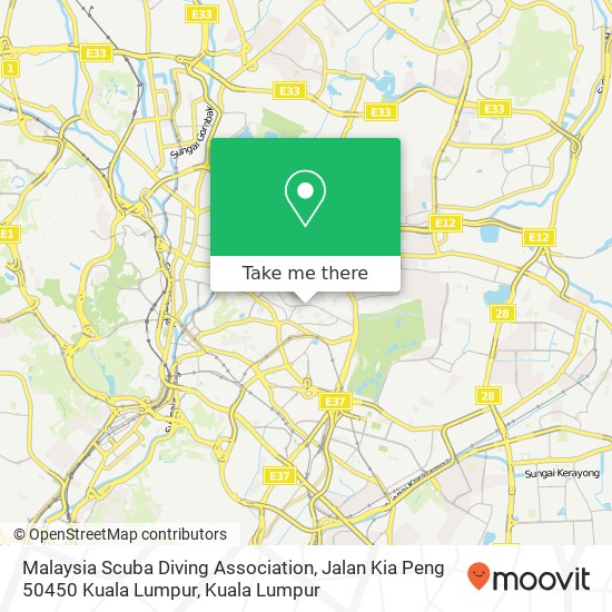 Peta Malaysia Scuba Diving Association, Jalan Kia Peng 50450 Kuala Lumpur