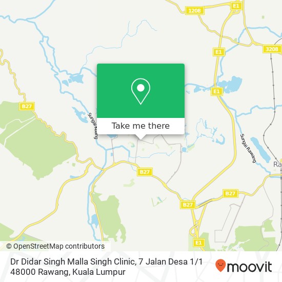 Peta Dr Didar Singh Malla Singh Clinic, 7 Jalan Desa 1 / 1 48000 Rawang