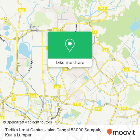 Tadika Umat Genius, Jalan Cengal 53000 Setapak map