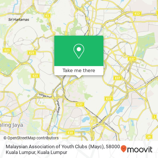Malaysian Association of Youth Clubs (Mayc), 58000 Kuala Lumpur map