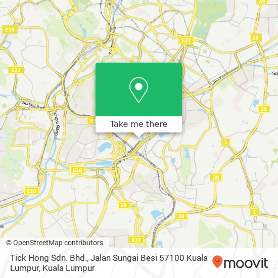 Tick Hong Sdn. Bhd., Jalan Sungai Besi 57100 Kuala Lumpur map