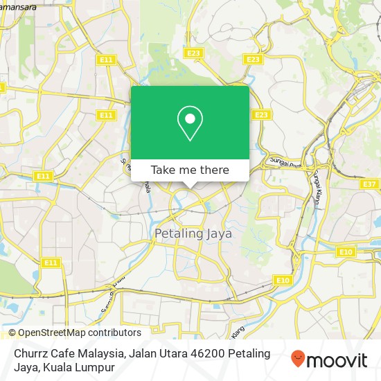 Churrz Cafe Malaysia, Jalan Utara 46200 Petaling Jaya map