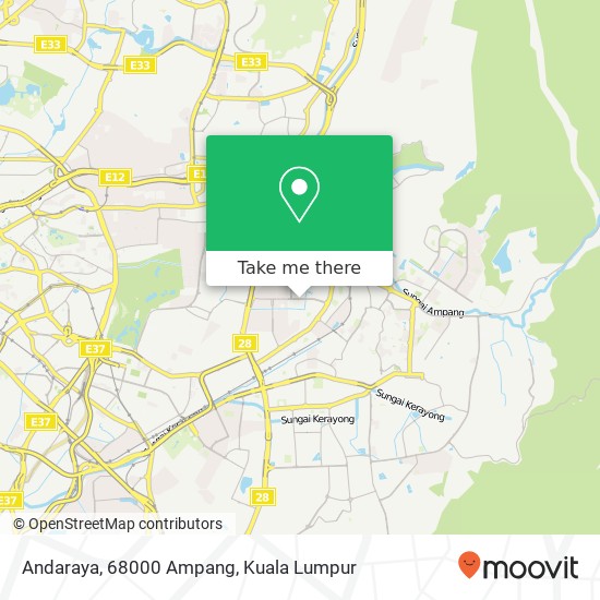 Peta Andaraya, 68000 Ampang