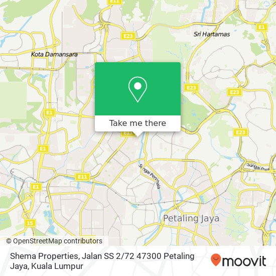 Shema Properties, Jalan SS 2 / 72 47300 Petaling Jaya map