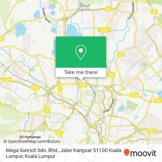 Mega Sunrich Sdn. Bhd., Jalan Kangsar 51100 Kuala Lumpur map