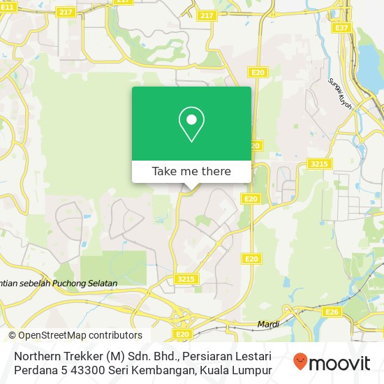Peta Northern Trekker (M) Sdn. Bhd., Persiaran Lestari Perdana 5 43300 Seri Kembangan