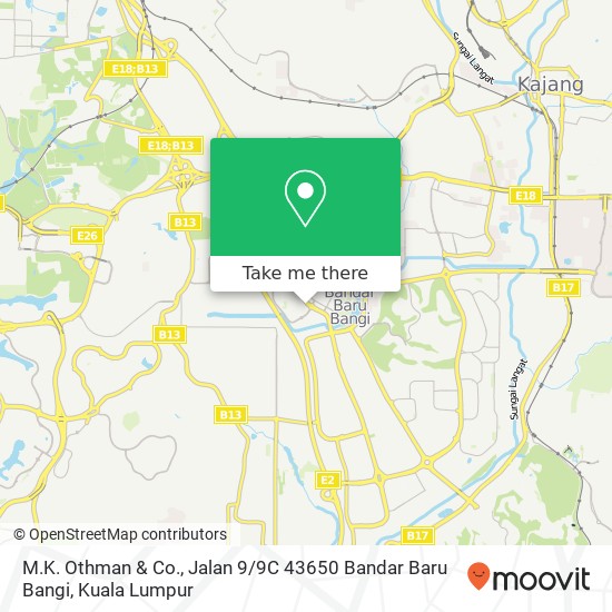 Peta M.K. Othman & Co., Jalan 9 / 9C 43650 Bandar Baru Bangi