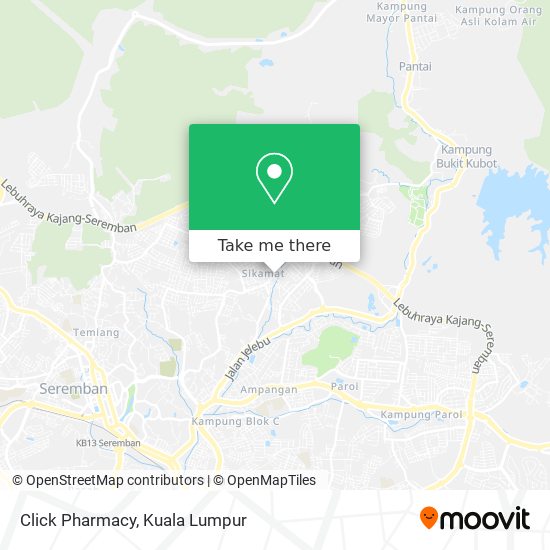 Click Pharmacy map