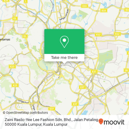 Zaini Raslic-Yee Lee Fashion Sdn. Bhd., Jalan Petaling 50000 Kuala Lumpur map