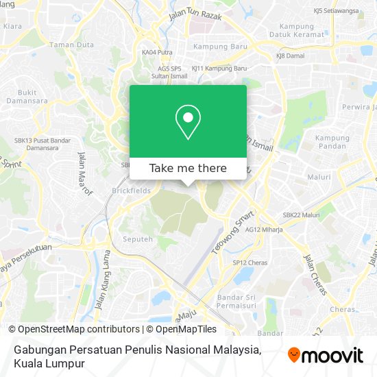 Peta Gabungan Persatuan Penulis Nasional Malaysia