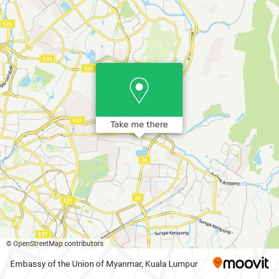 Embassy of the Union of Myanmar map