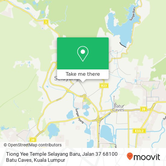 Tiong Yee Temple Selayang Baru, Jalan 37 68100 Batu Caves map