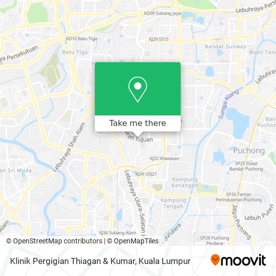 Klinik Pergigian Thiagan & Kumar map