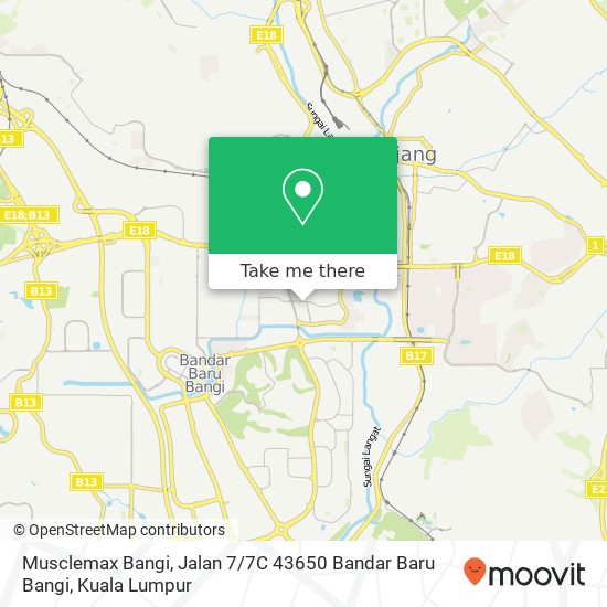 Musclemax Bangi, Jalan 7 / 7C 43650 Bandar Baru Bangi map