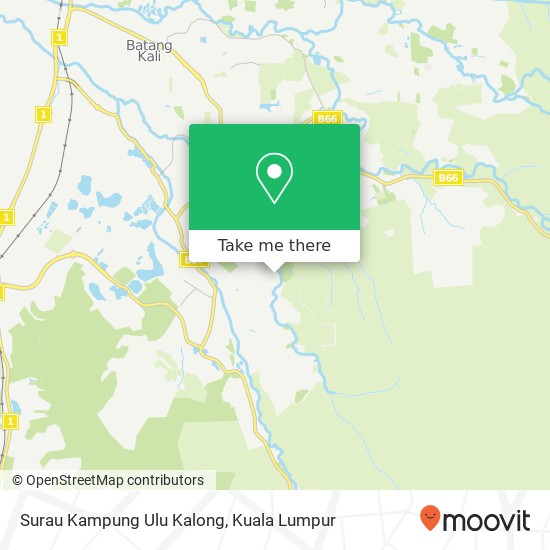 Peta Surau Kampung Ulu Kalong, Jalan Kampung Hulu Kalong 44300 Ulu Yam