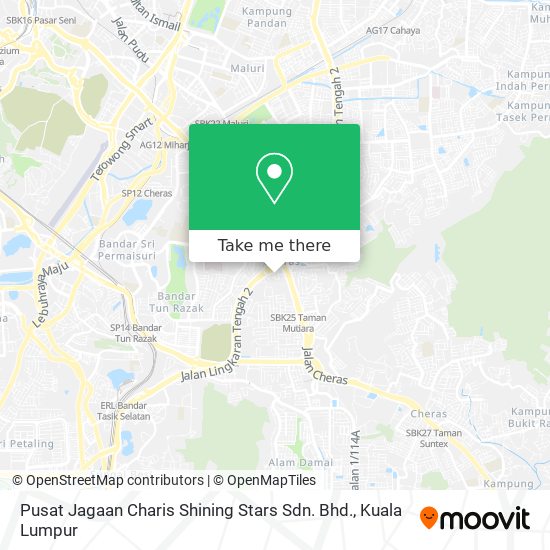 Peta Pusat Jagaan Charis Shining Stars Sdn. Bhd.