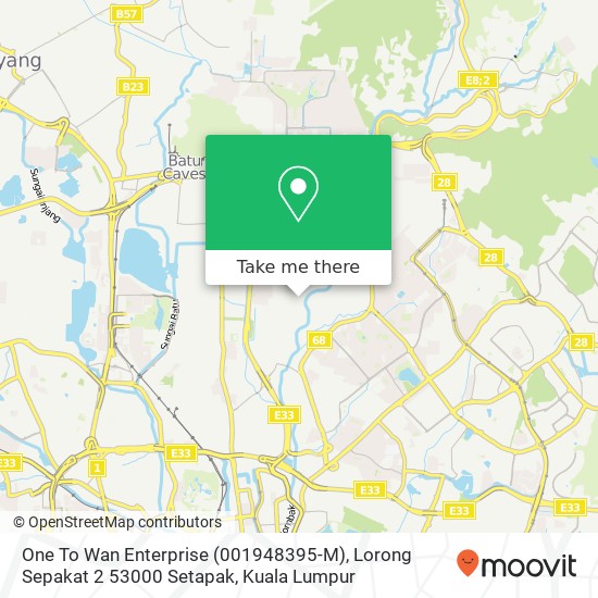 One To Wan Enterprise (001948395-M), Lorong Sepakat 2 53000 Setapak map