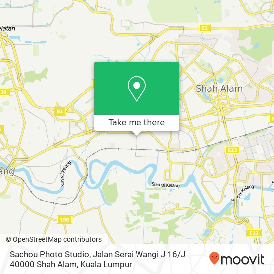 Peta Sachou Photo Studio, Jalan Serai Wangi J 16 / J 40000 Shah Alam