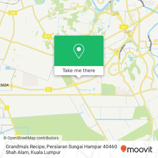 Grandma's Recipe, Persiaran Sungai Hampar 40460 Shah Alam map