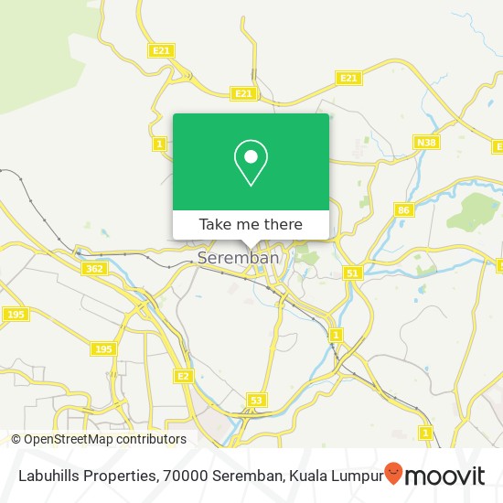 Labuhills Properties, 70000 Seremban map